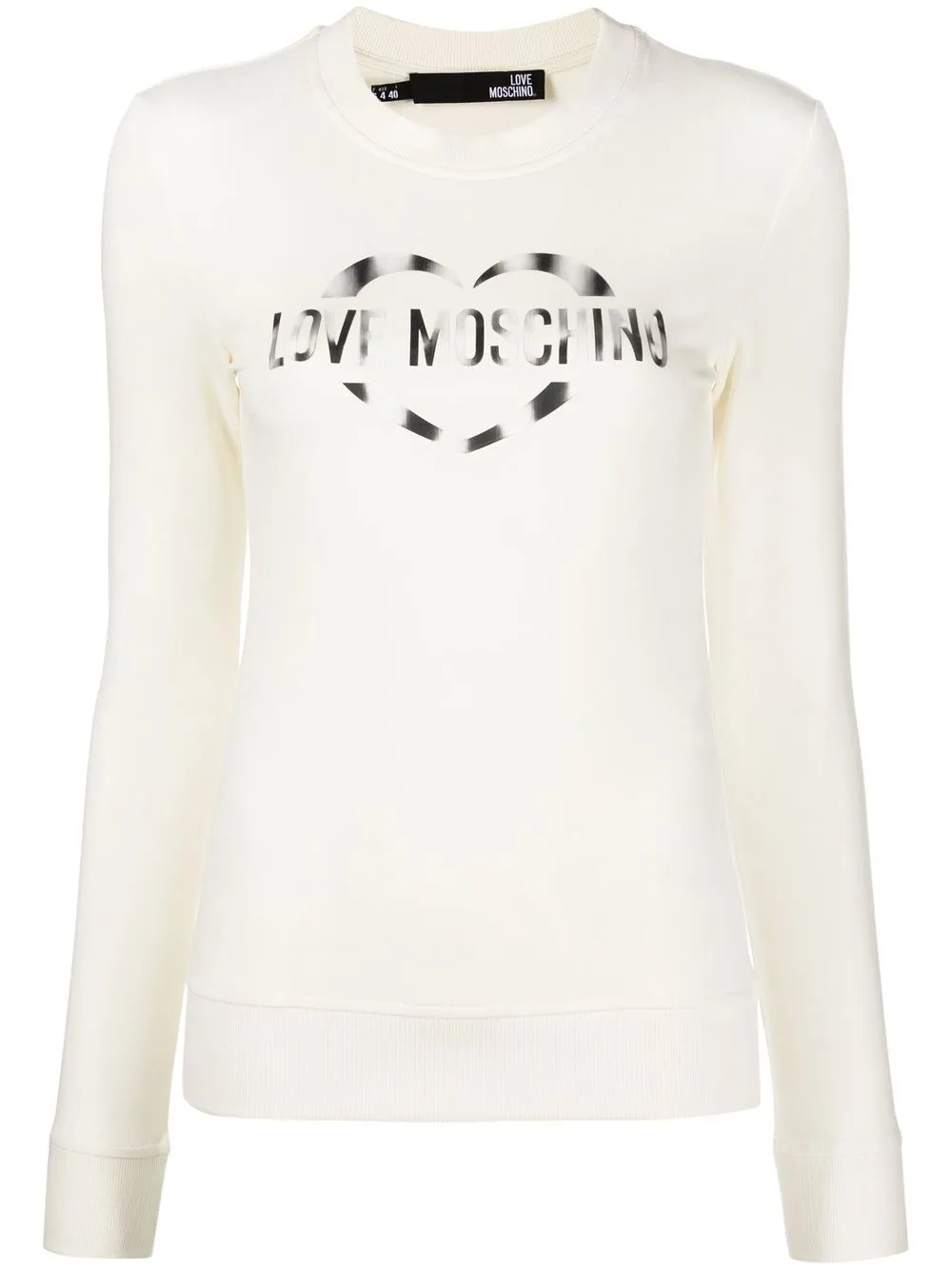 

Love Moschino sudadera slim con logo estampado - Neutro