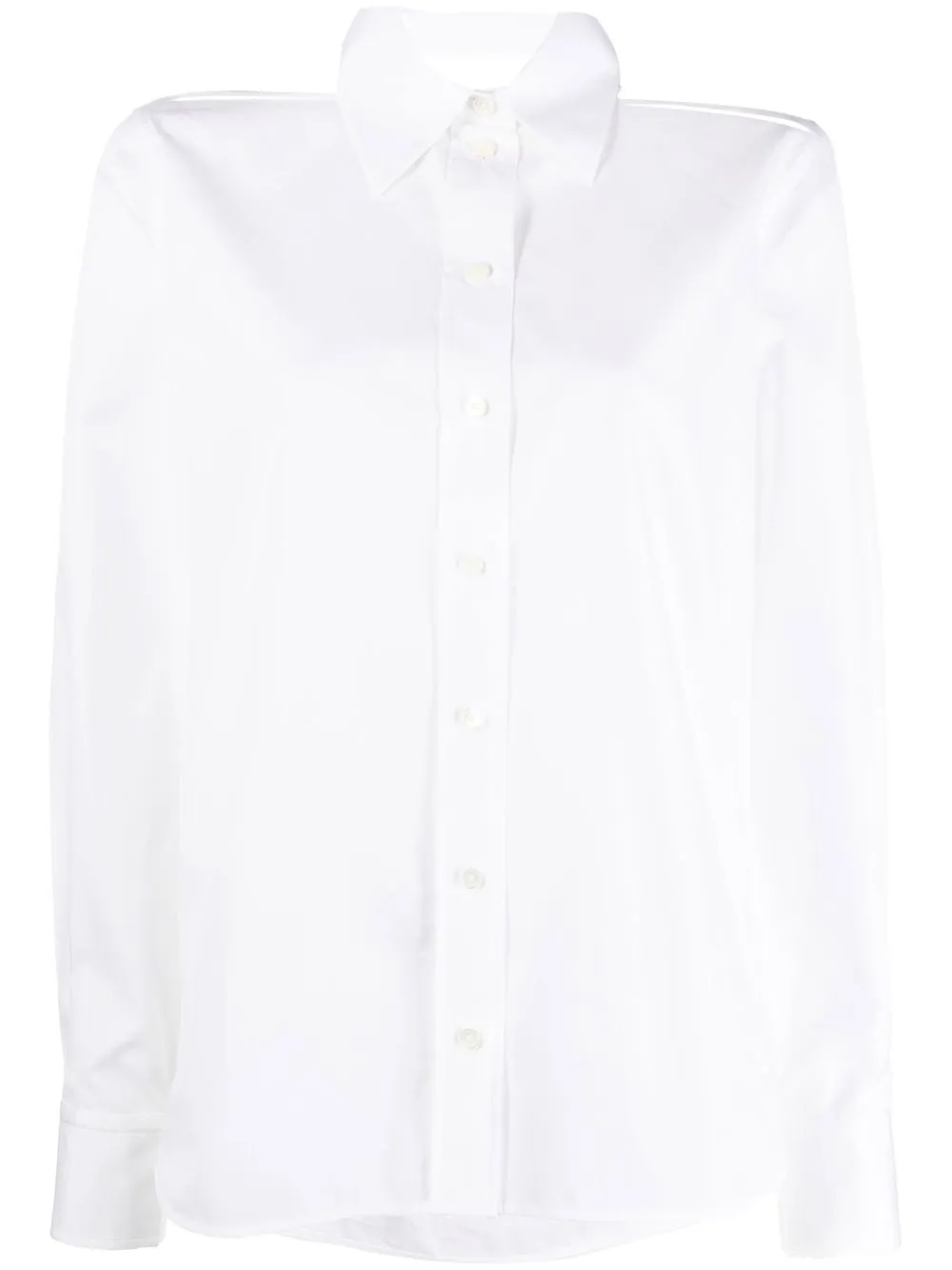 

Helmut Lang cut-out cotton shirt - White