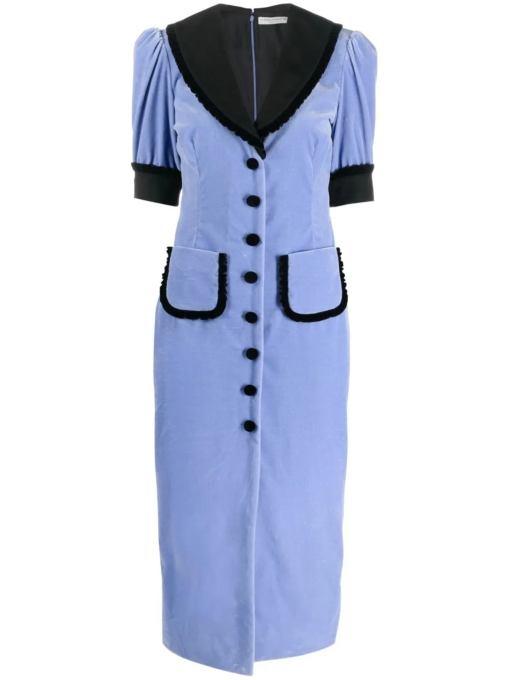 

Alessandra Rich contrasting-panel detail dress - Blue