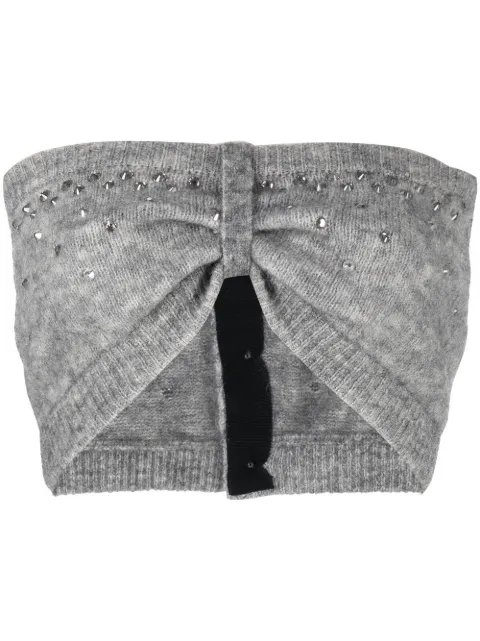 Alessandra Rich studded cropped top