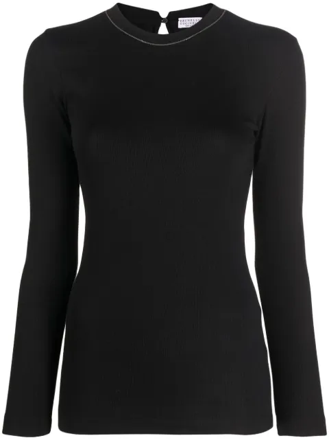 Brunello Cucinelli crew-neck long-sleeve top