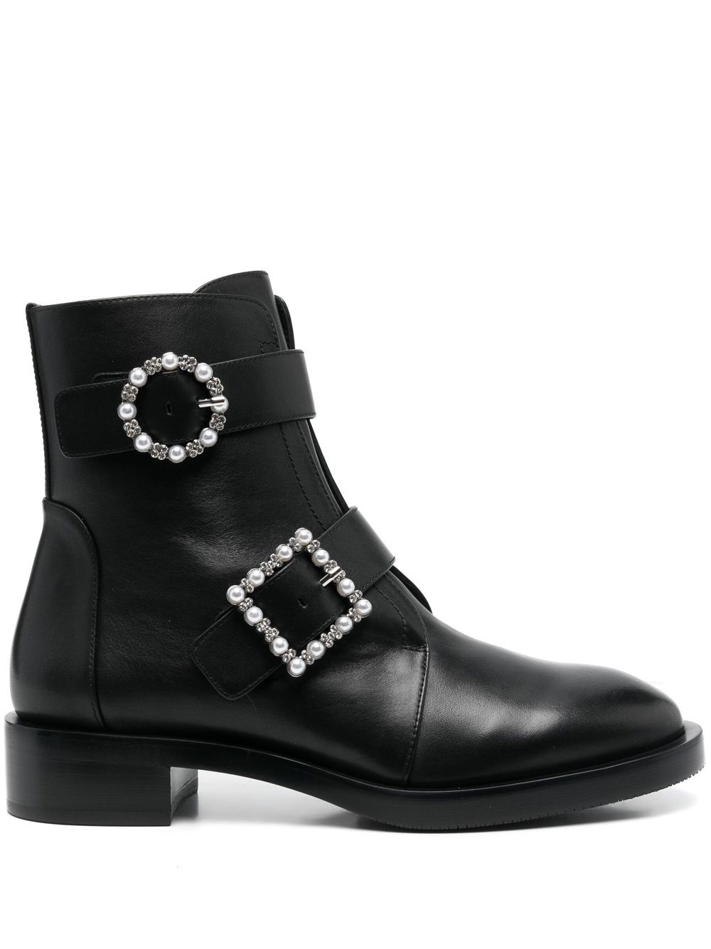 

Stuart Weitzman botines con apliques - Negro