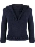 Bevza hooded knit jumper - Blue