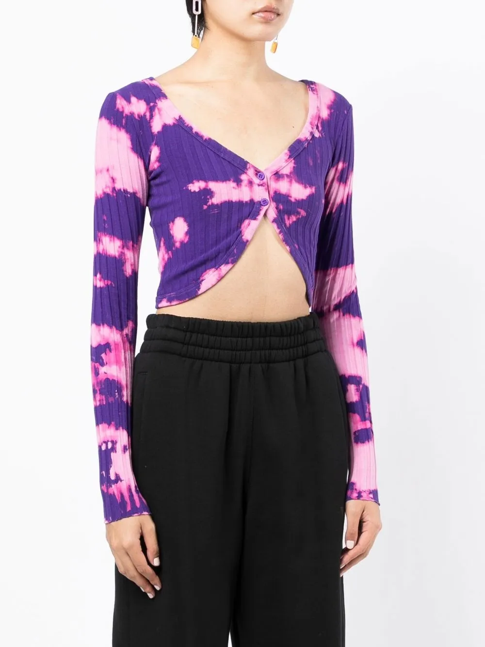 Cotton Citizen tiedye Cropped Cardigan Farfetch