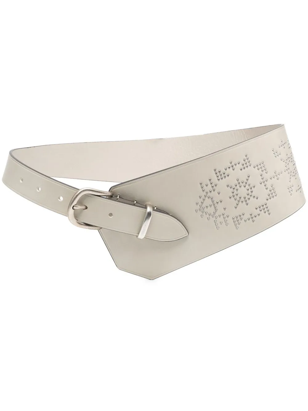 

Isabel Marant silver-studded wide leather belt - Neutrals