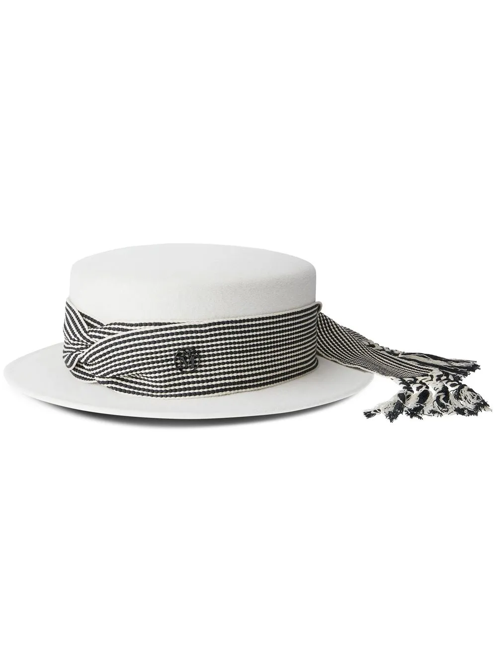 

Maison Michel Augusta felt canotier hat - White