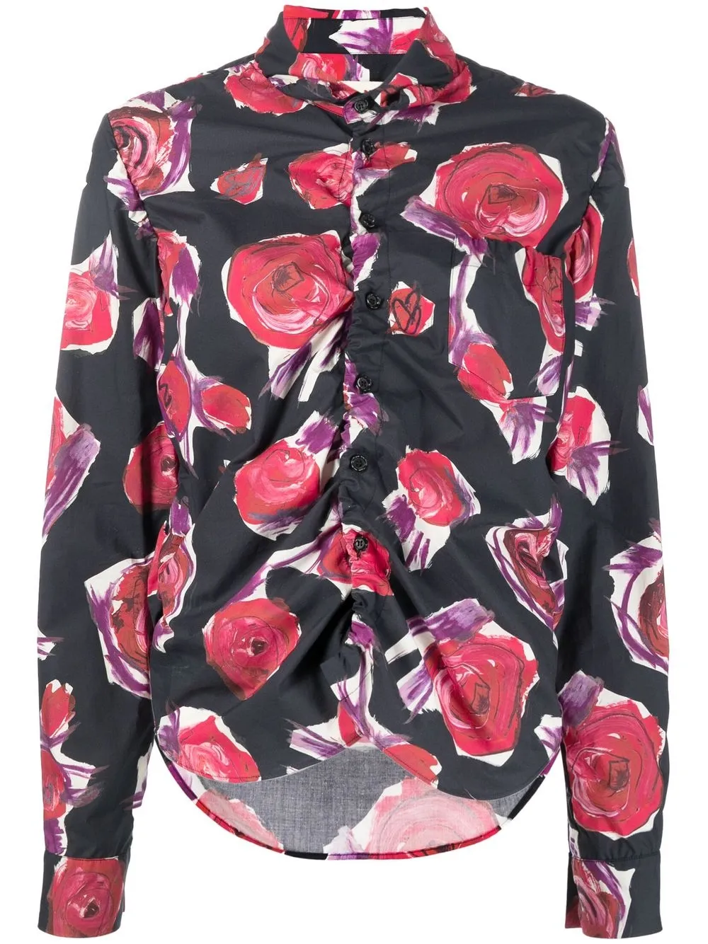 

Marni blusa con estampado floral - Negro