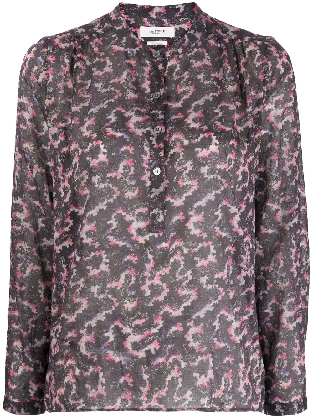 

Isabel Marant Étoile blusa Maria con estampado gráfico - Negro