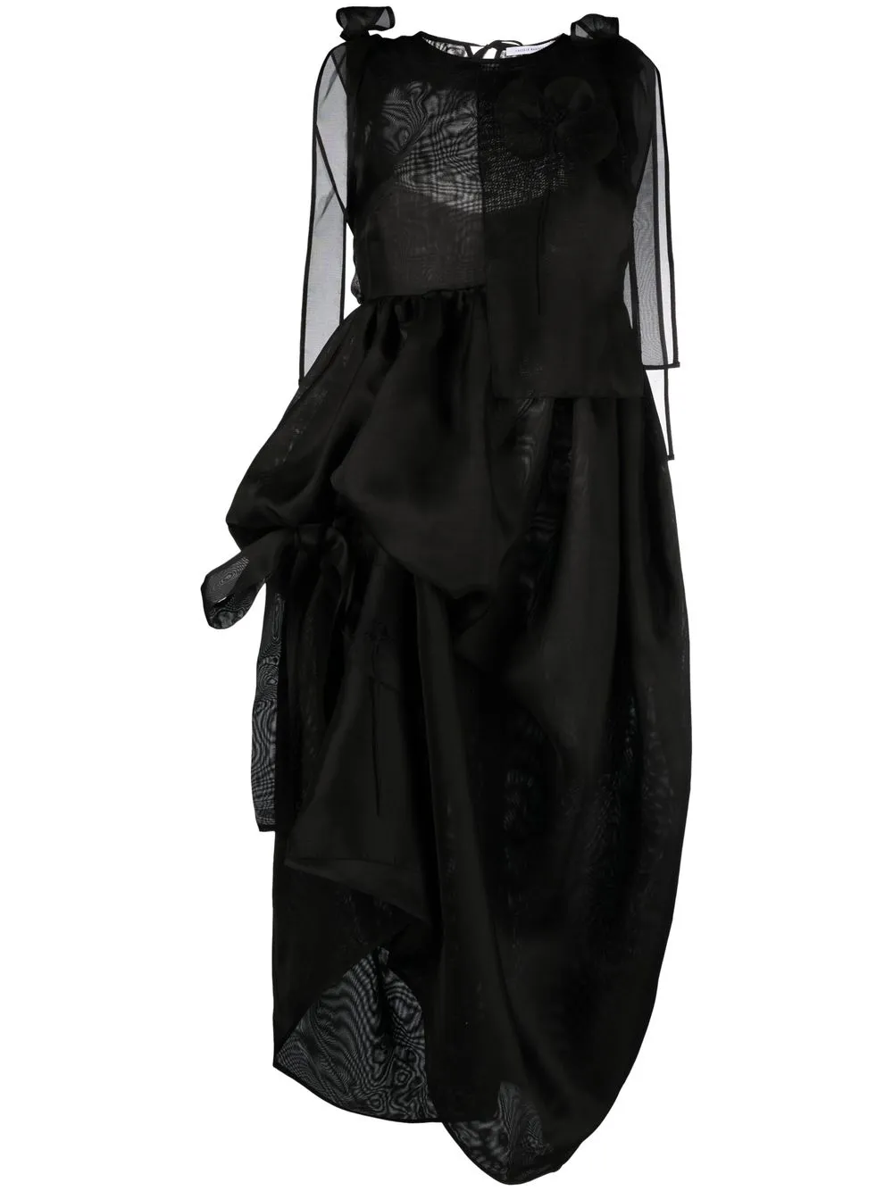 

Cecilie Bahnsen bow-detail asymmetric dress - Black