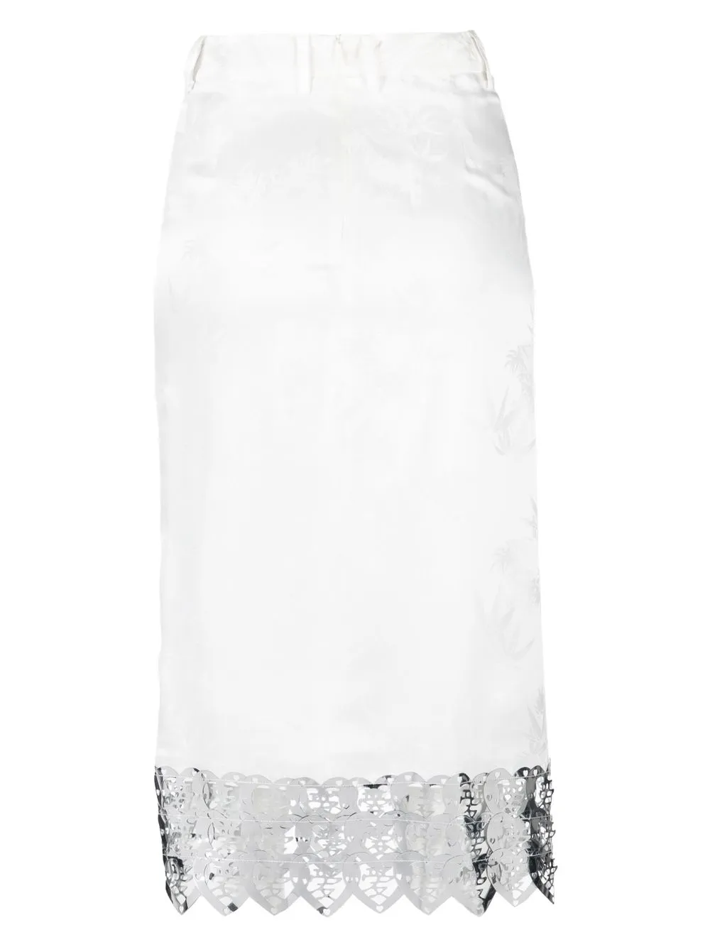 White laser 2024 cut pencil skirt