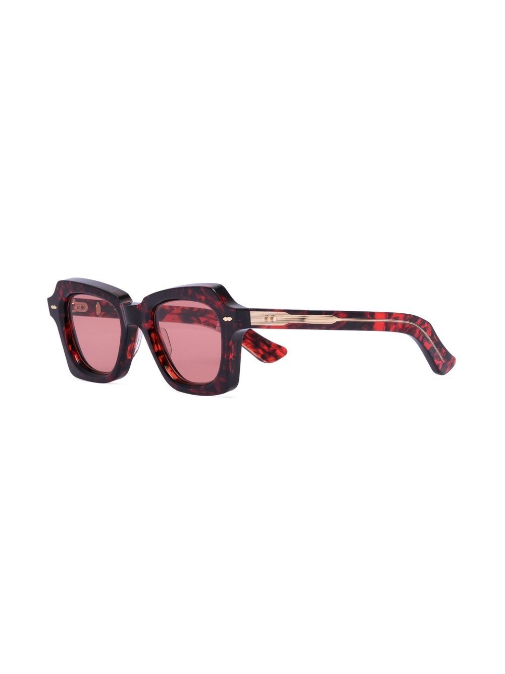 Jacques Marie Mage Lake zonnebril met vierkant montuur - Roze