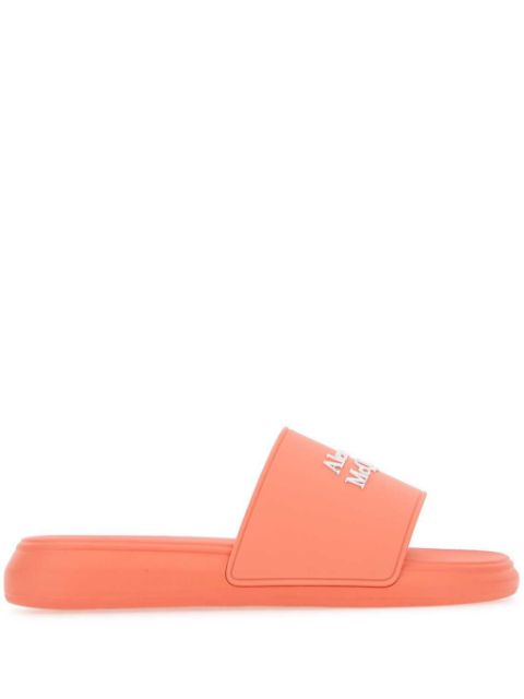 Alexander McQueen logo-embossed flat slides Women