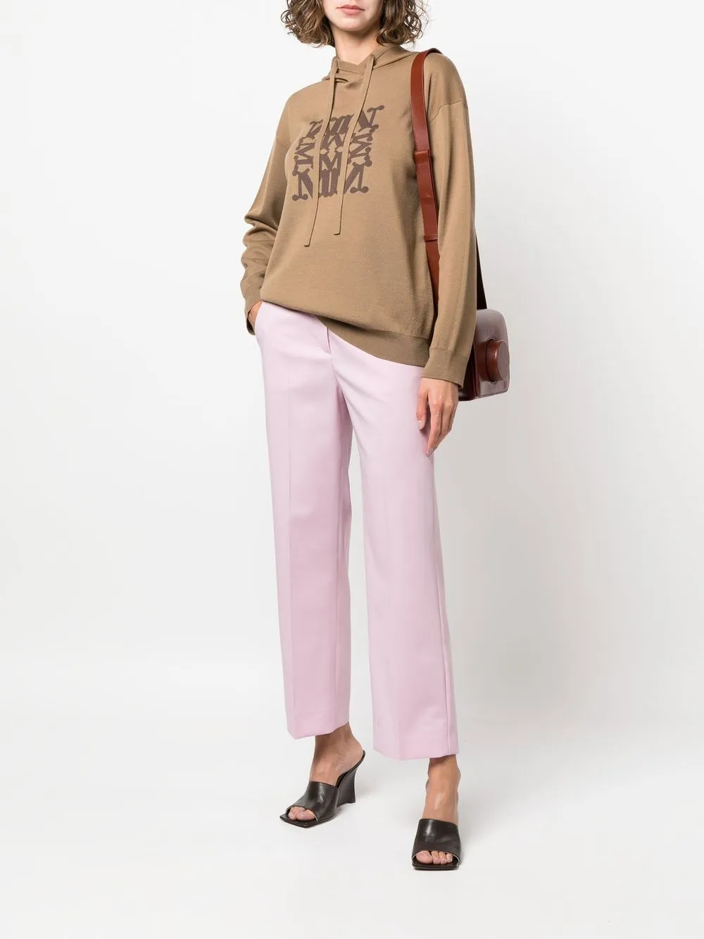 Max Mara Hoodie met lange mouwen Beige
