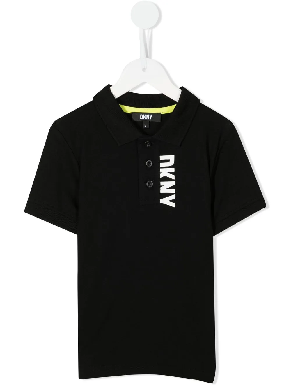 

Dkny Kids playera tipo polo con logo estampado - Negro