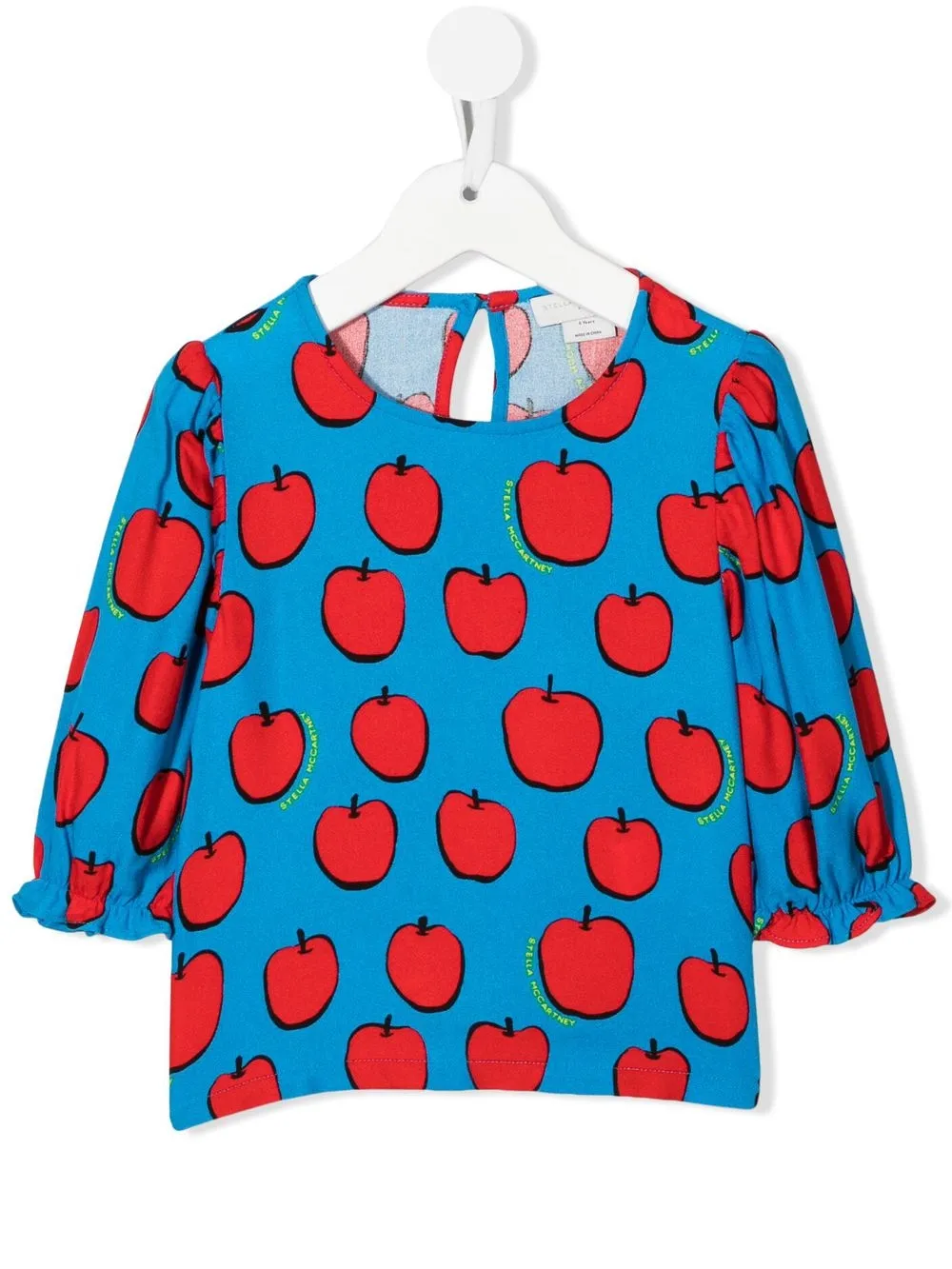 

Stella McCartney Kids apple-motif two-tone blouse - Blue