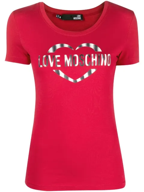 Love Moschino playera con logo estampado