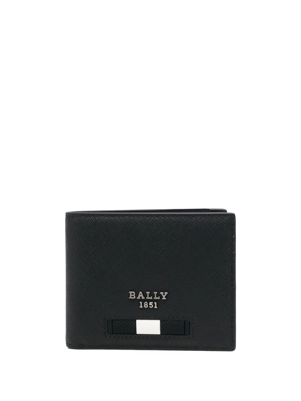 

Bally cartera plegable con placa del logo - Negro