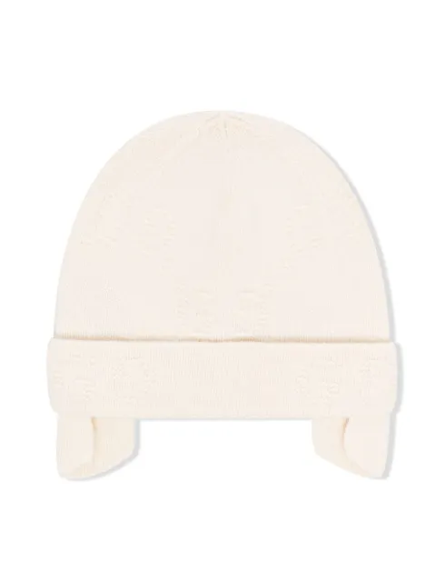 Gucci Kids logo-knit wool beanie 