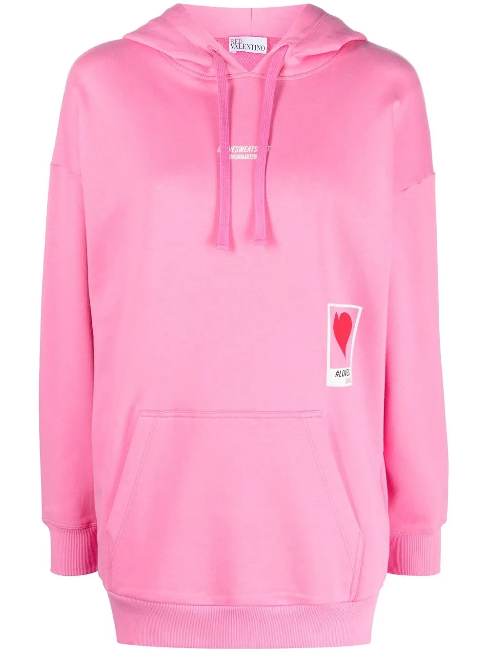 

RED Valentino slogan-print cotton hoodie - Pink