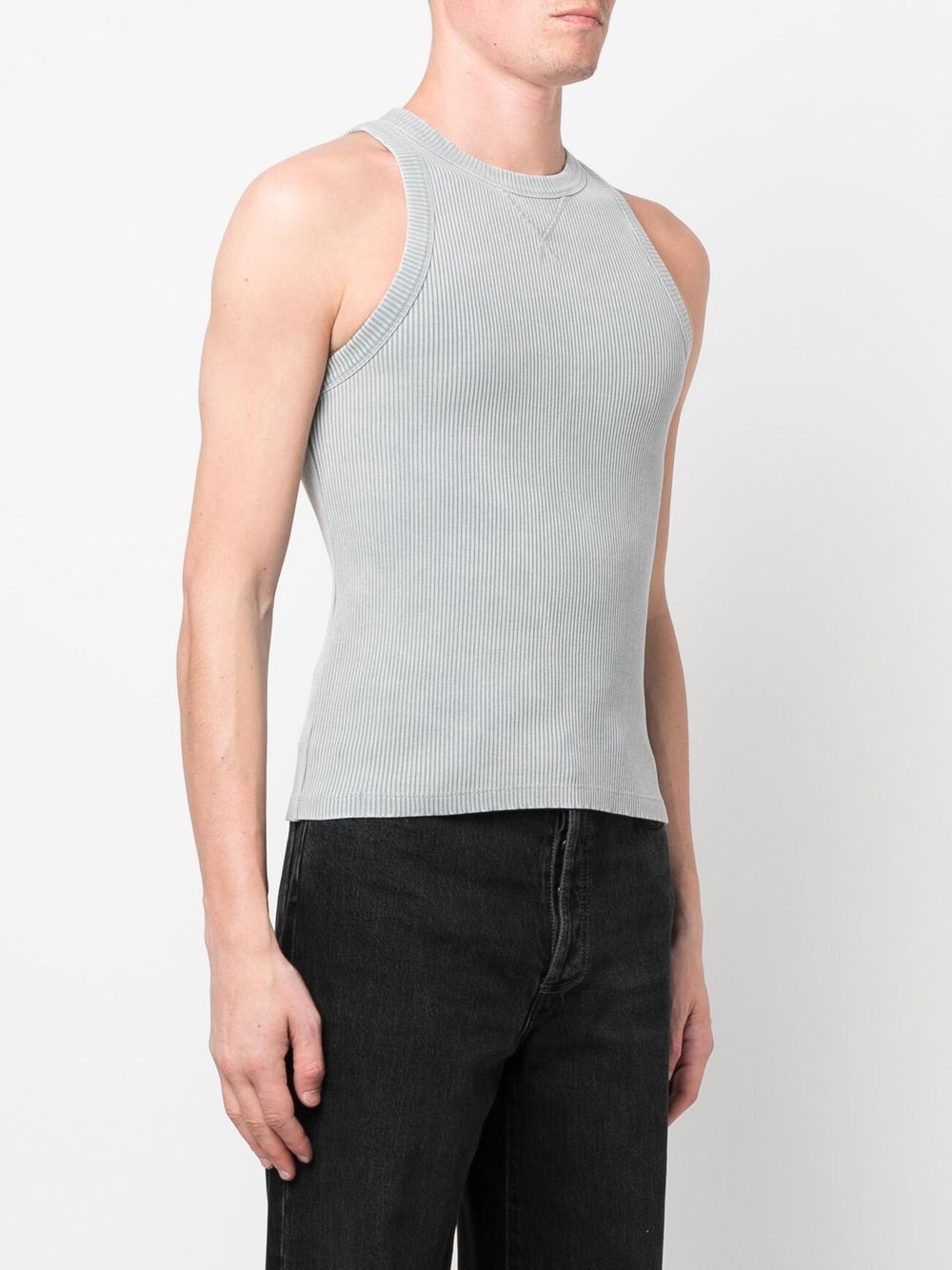 Shop Eytys Ribbed Crew Neck Vest In Grau