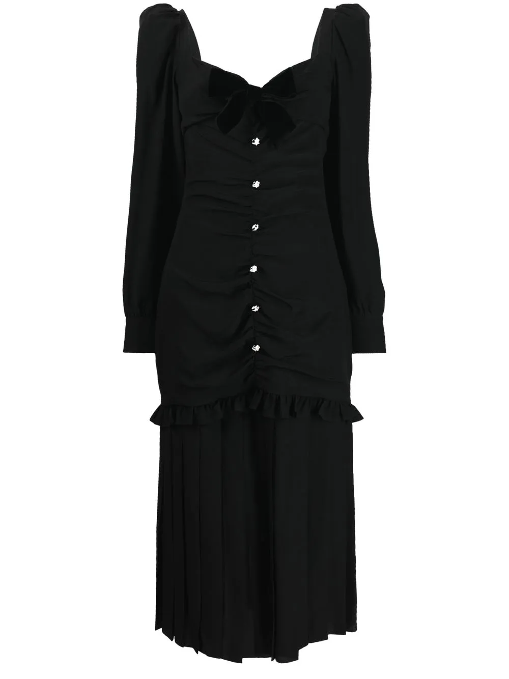 

Alessandra Rich vestido con escote corazón - Negro