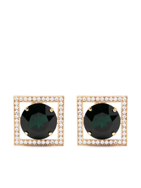 Alessandra Rich crystal-embellished square earrings