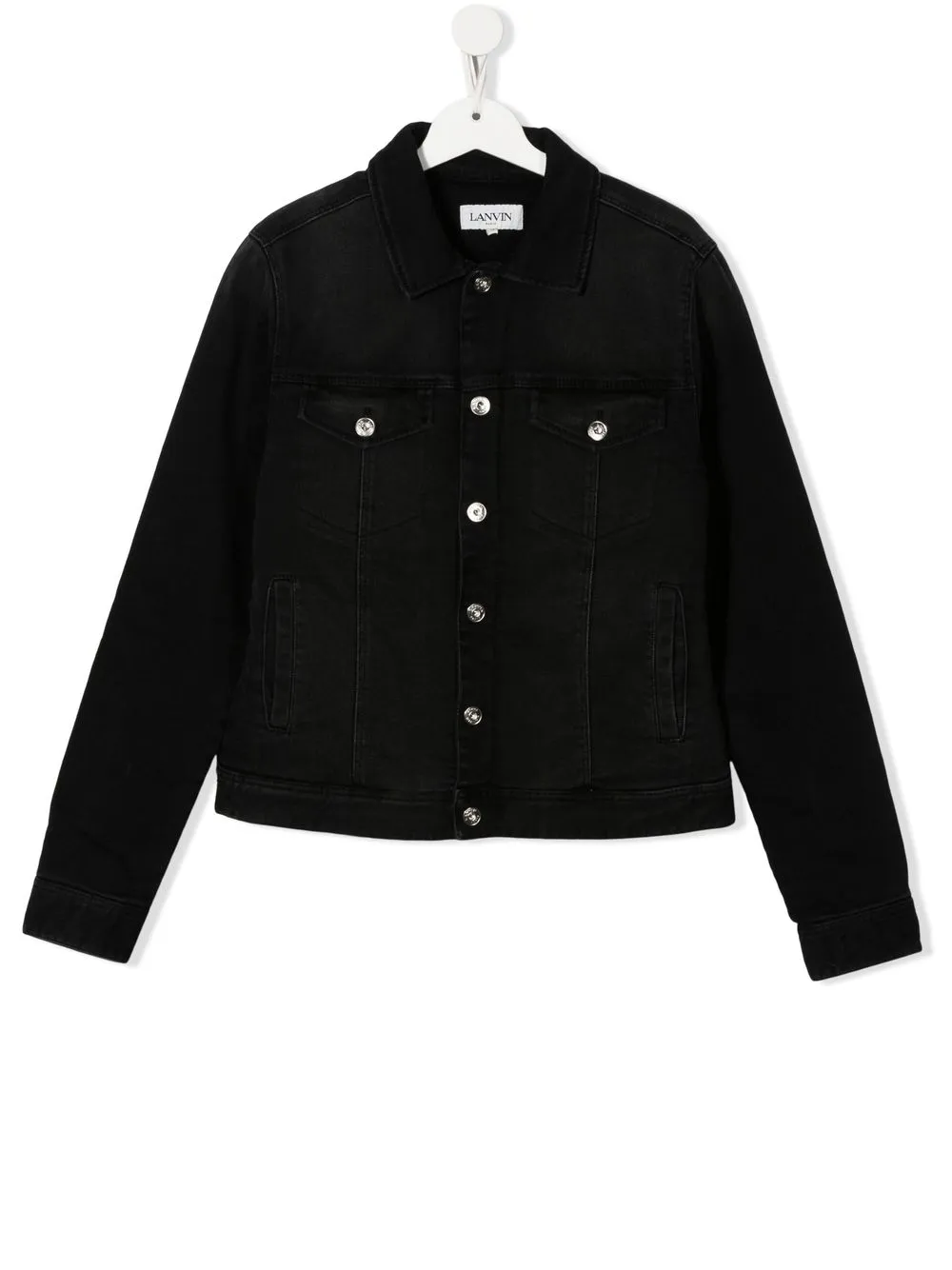 

Lanvin Enfant chamarra de mezclilla con cuatro bolsillos - Negro