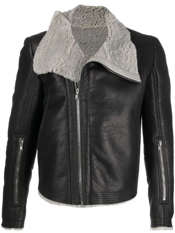 shearling lined biker jacket