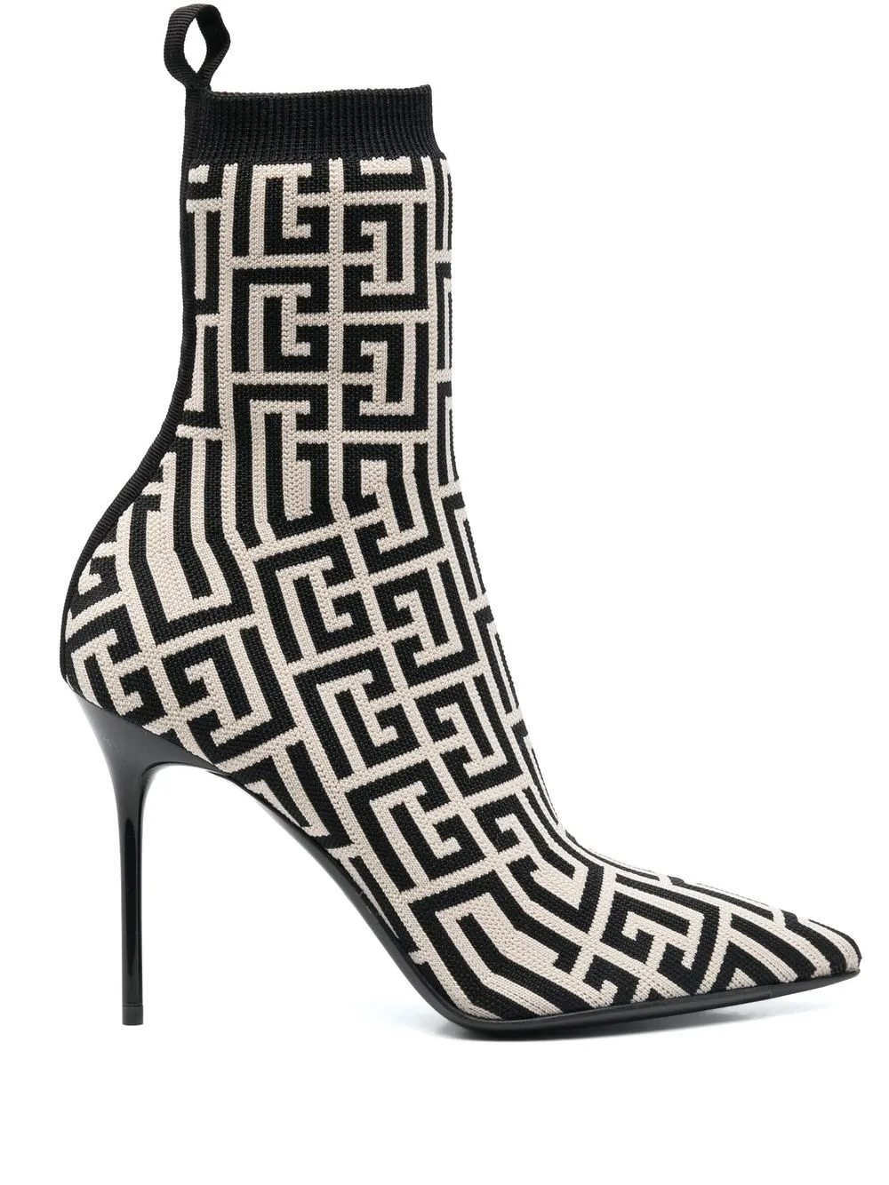 Balmain Monogram Platform Brune Ankle Boots 130