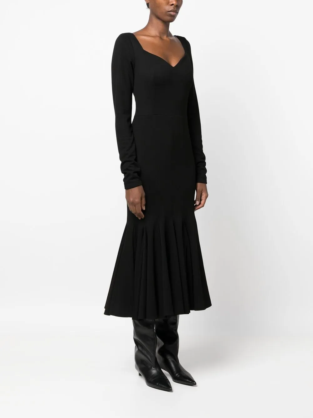 anouki-sweetheart-neck-midi-dress-farfetch