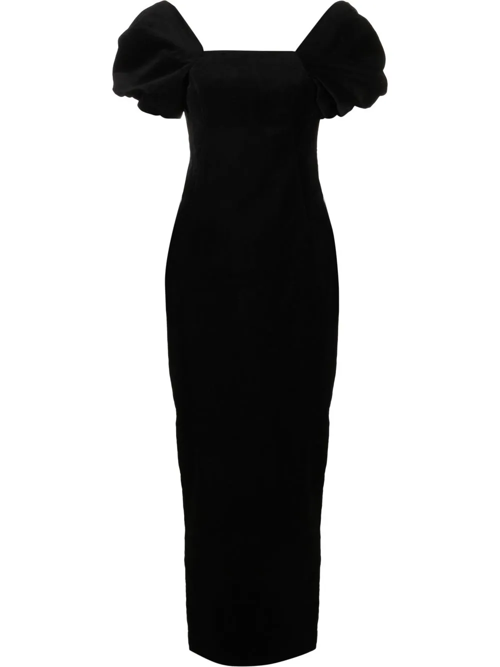 

ANOUKI mid-length velvet dress - Black