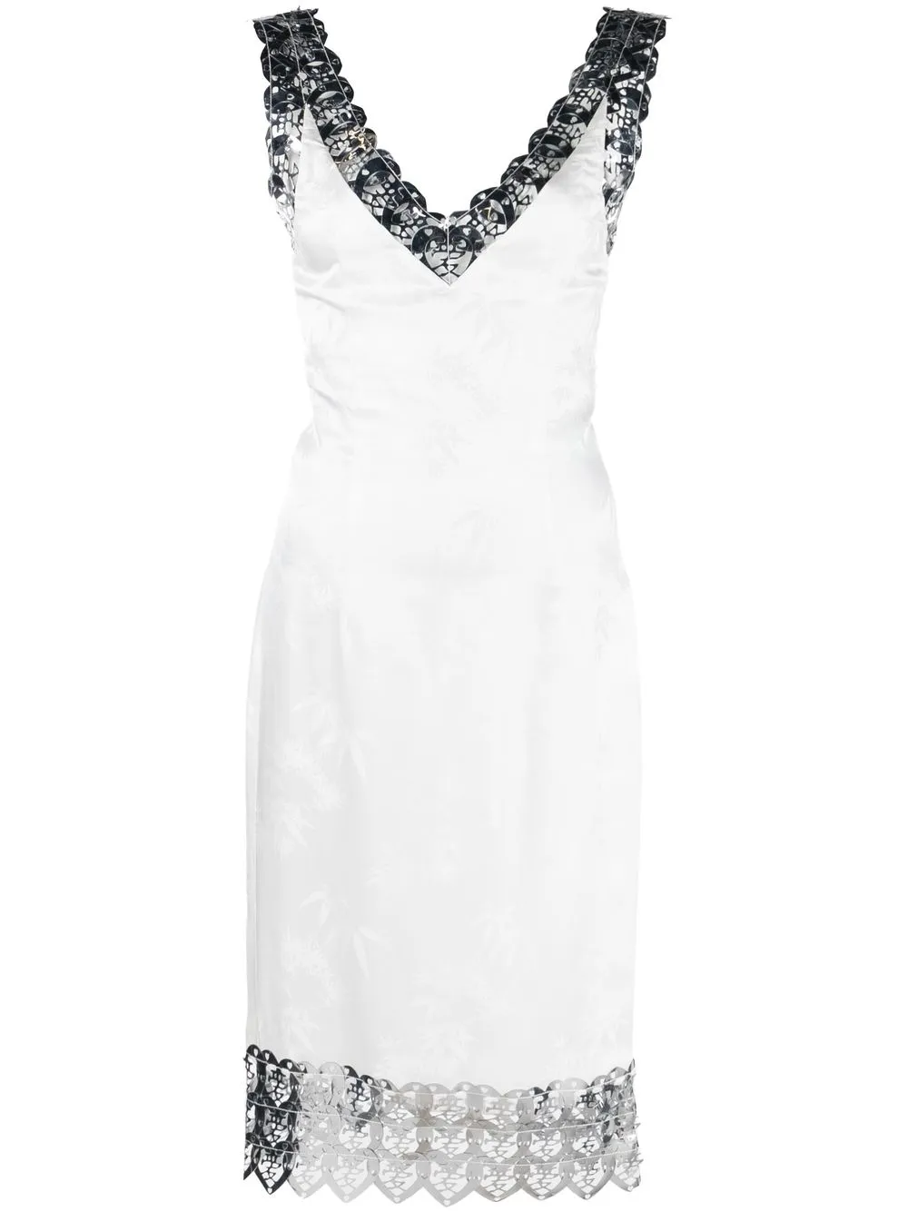 

Yueqi Qi slip dress sin mangas con cuello en V - Blanco