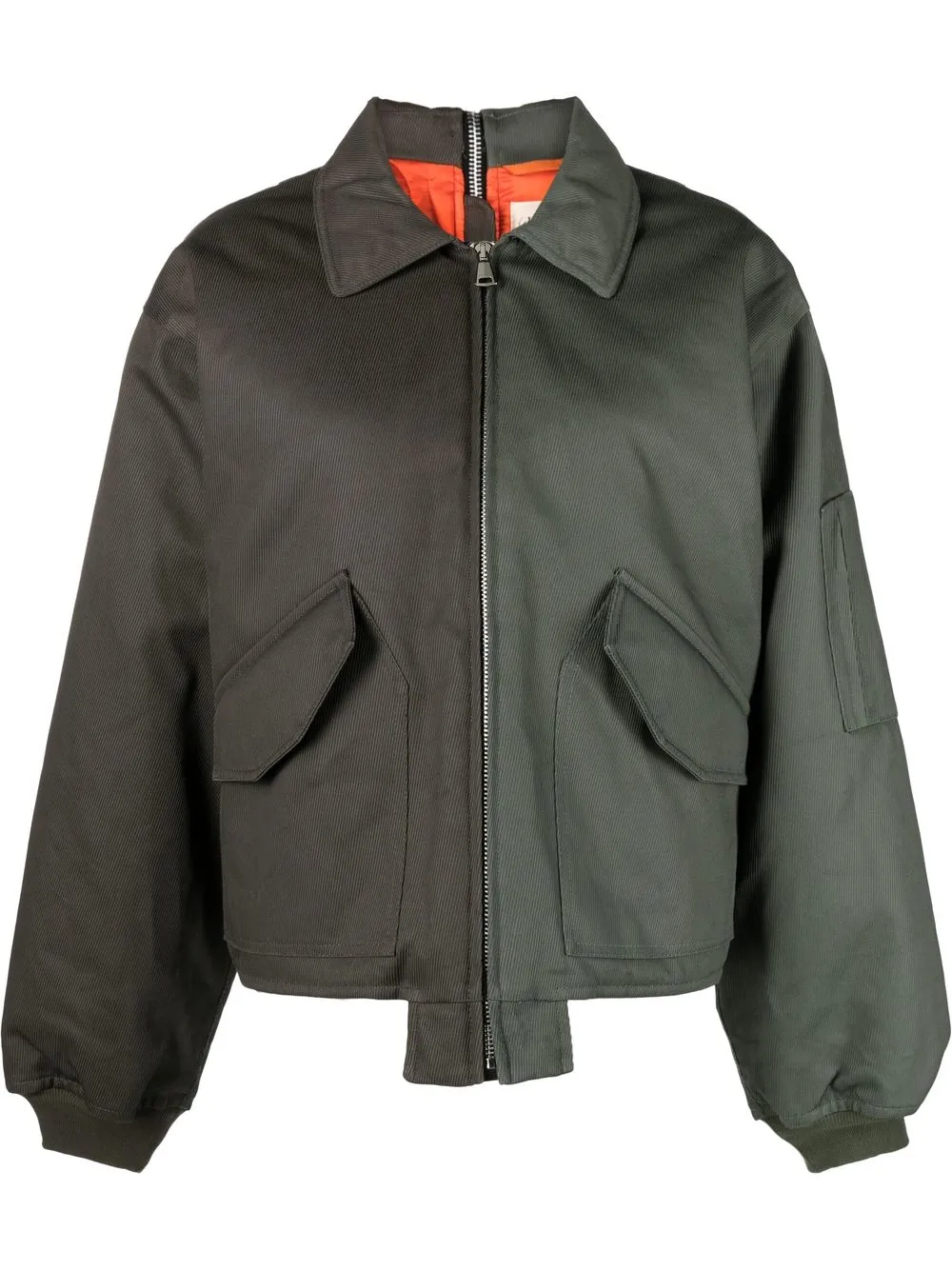 

(di)vision zip-fastening bomber jacket - Green