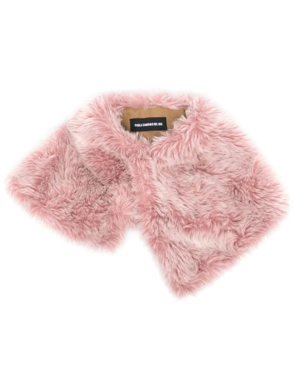 

Paula Canovas del Vas collar con pelo artificial - Beige and pink