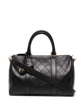 CHANEL Pre-Owned 1990 diamond-quilted two-way Travel Bag - Farfetch