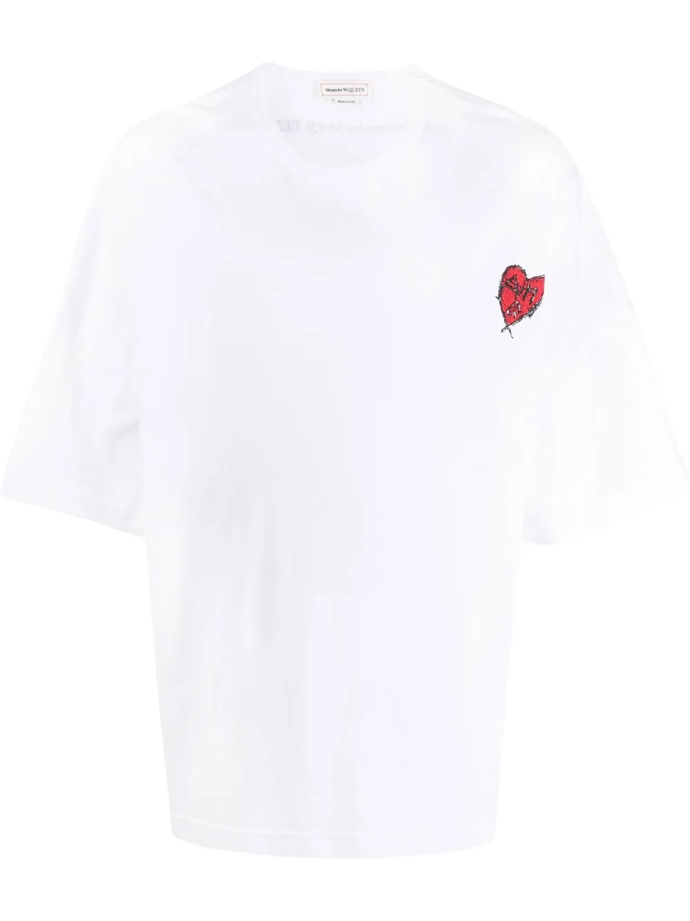 

Alexander McQueen playera con corazón estampado - Blanco