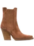 Paris Texas tapered-heel 90mm boots - Brown