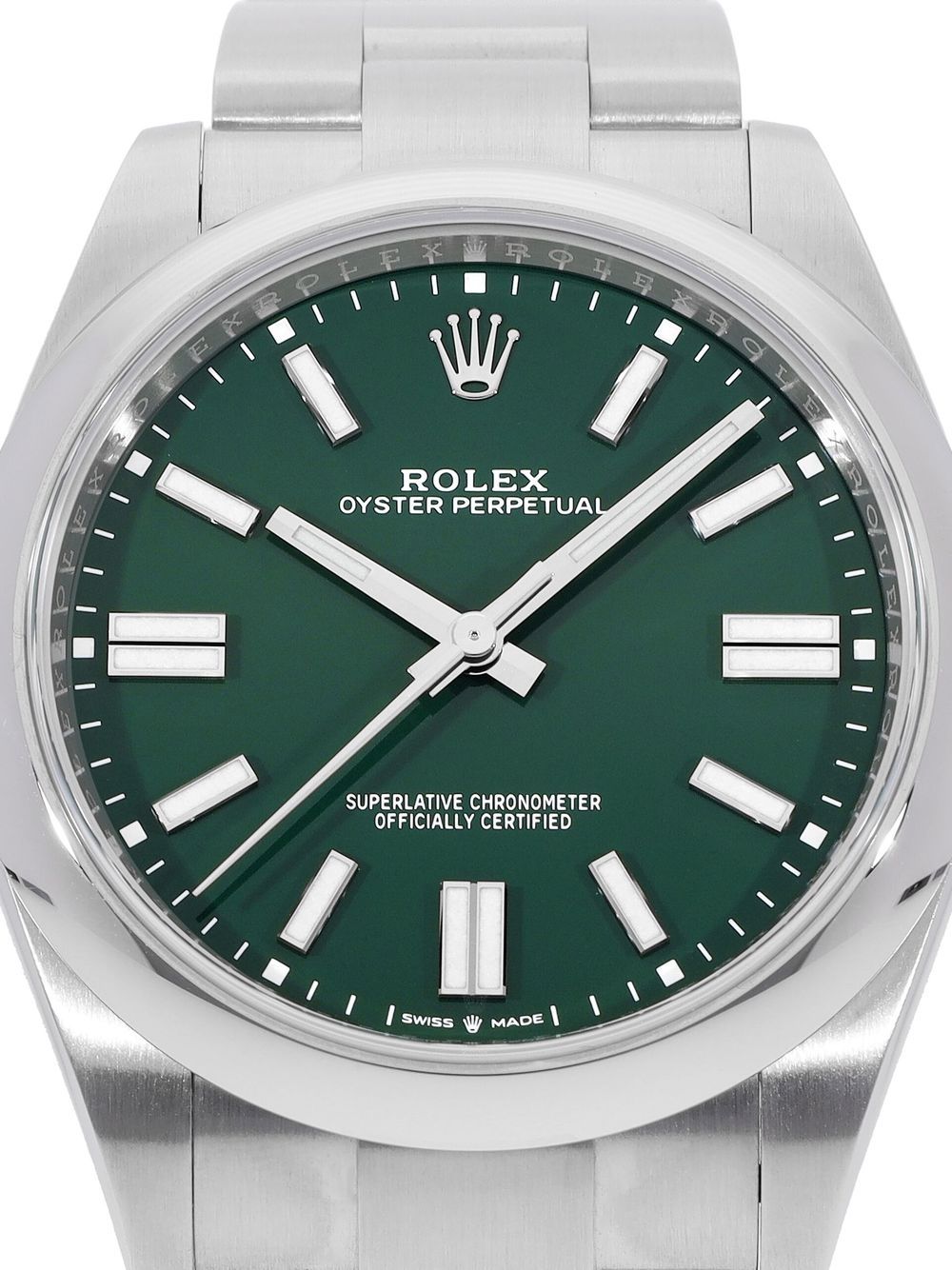 Rolex 2021 Unworn Oyster Perpetual 41mm In Grün | ModeSens