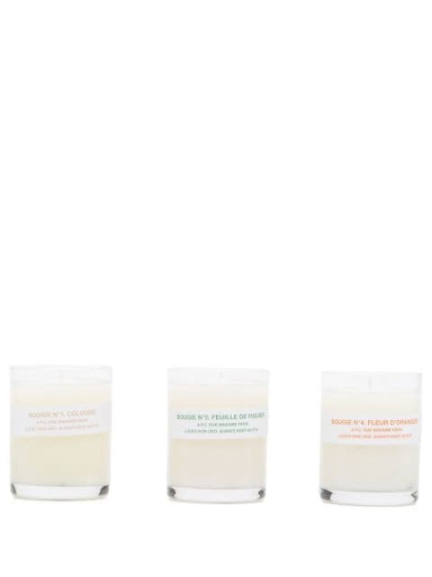 A.P.C. scented candle set