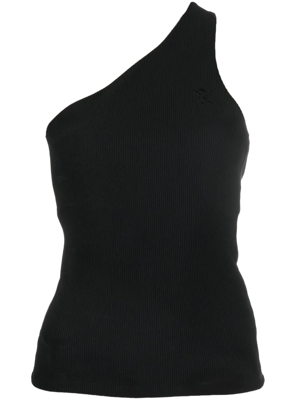 Daily Paper One-shoulder Tank Top In Schwarz