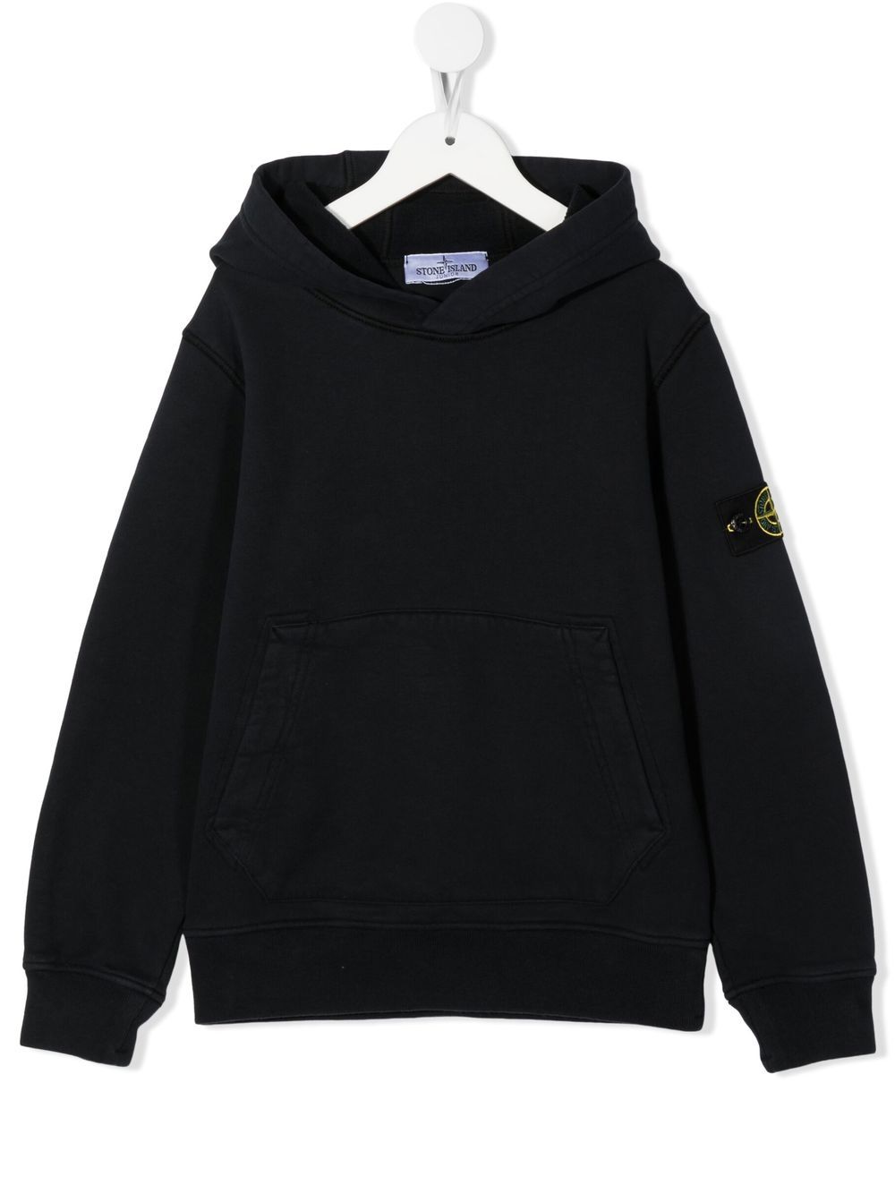 Stone Island Junior compass-logo hoodie - Blue