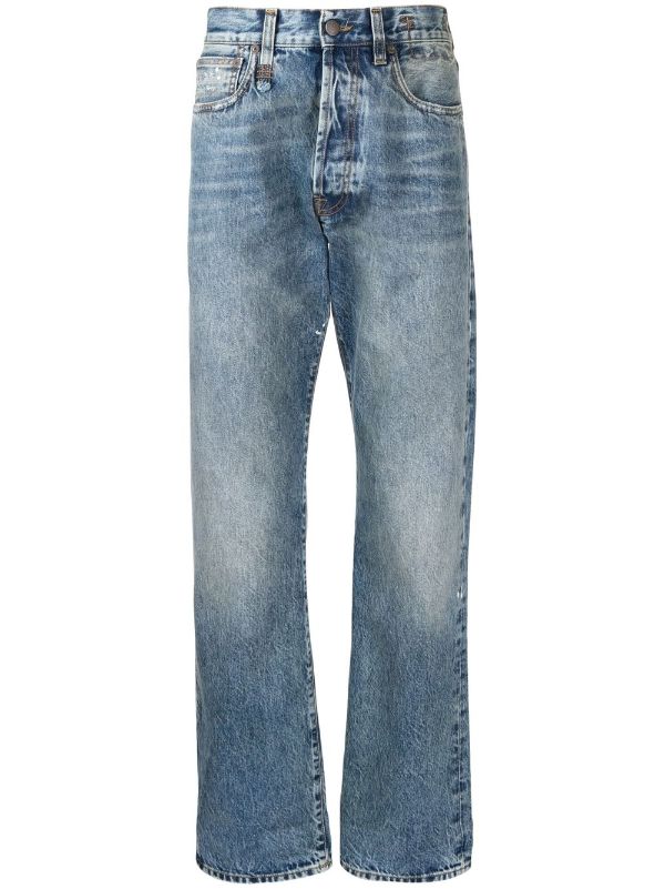 R13 Stonewashed straight leg Jeans Farfetch