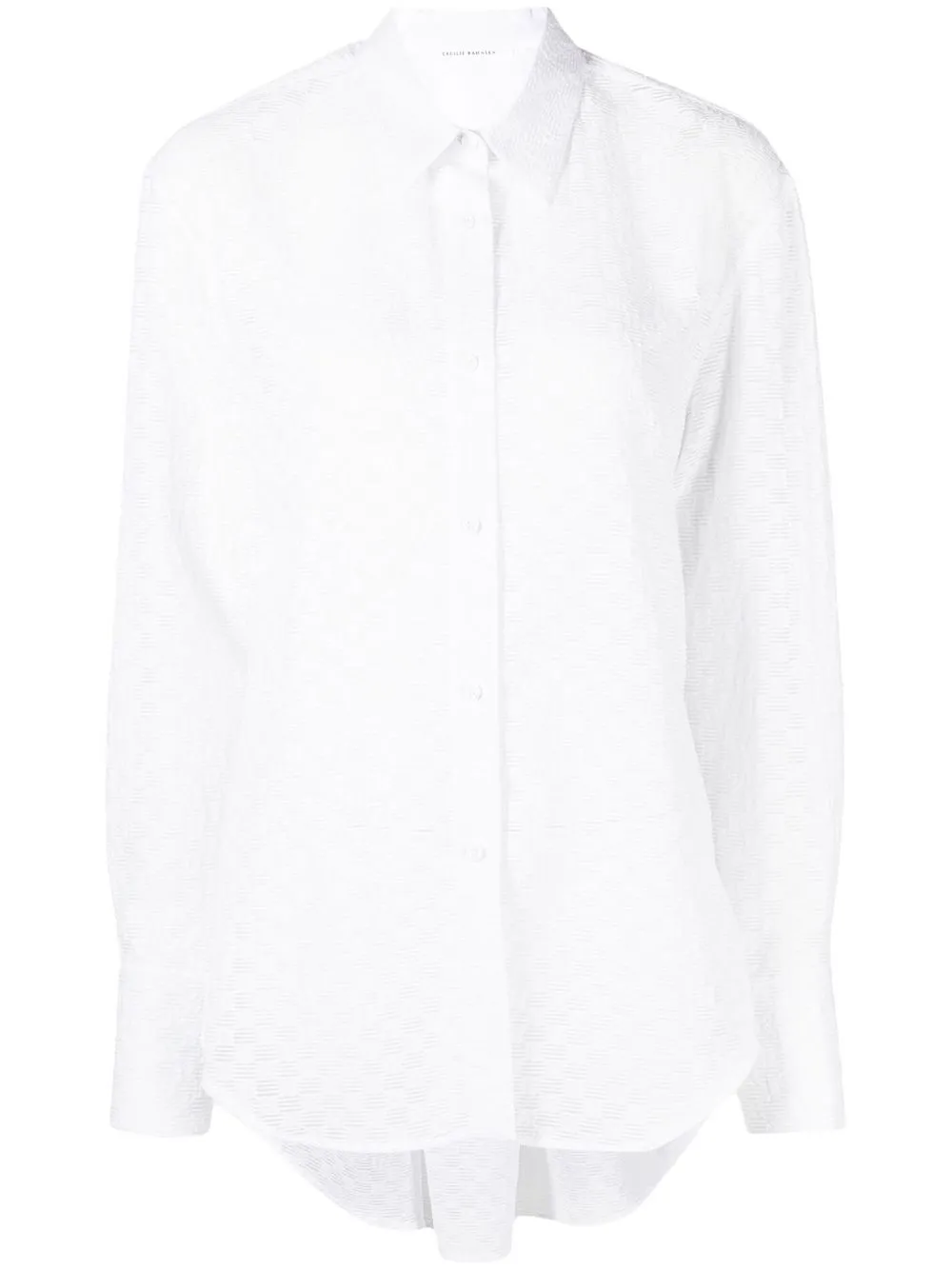 

Cecilie Bahnsen camisa con aberturas - Blanco