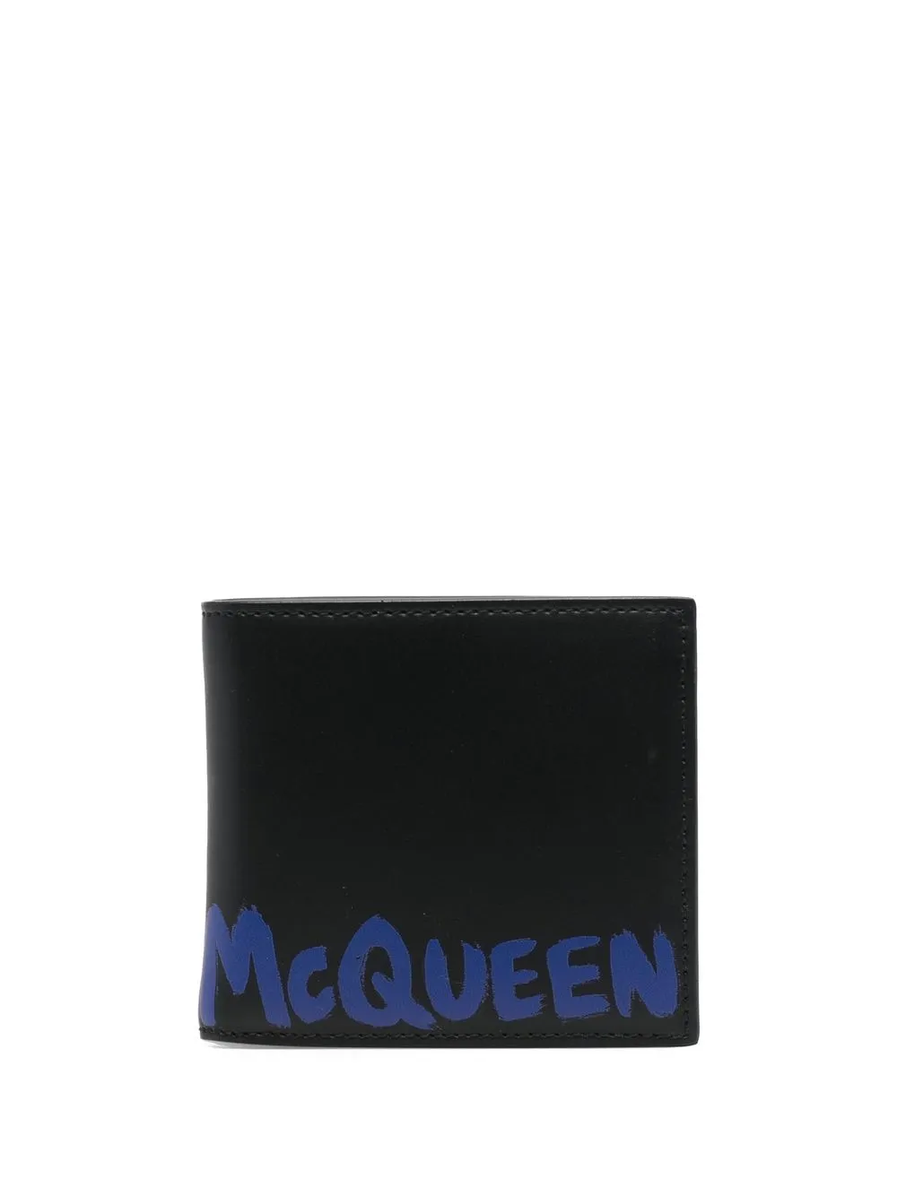 

Alexander McQueen logo-print bi-fold wallet - Black