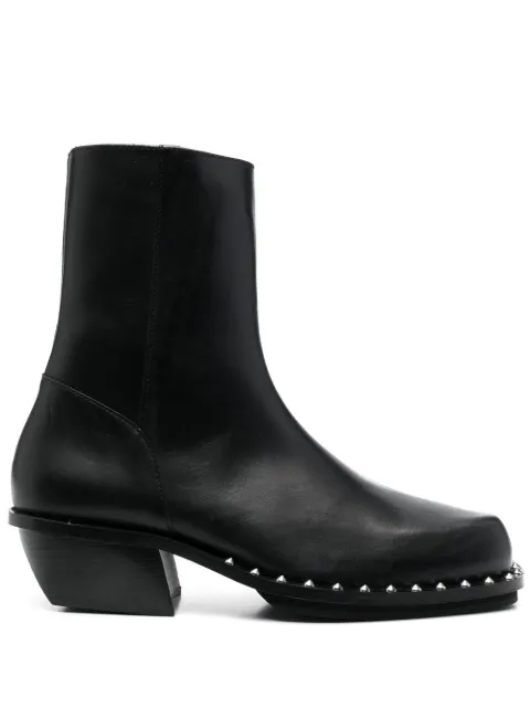 JORDANLUCA studded square-toe boots