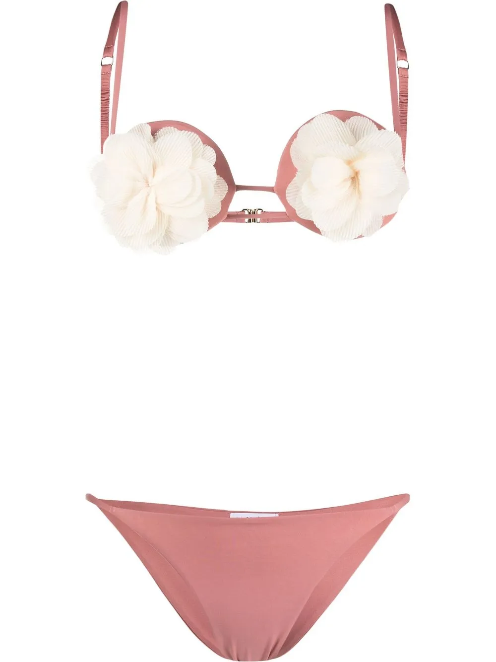 

La Reveche bikini con aplique floral - Rosado