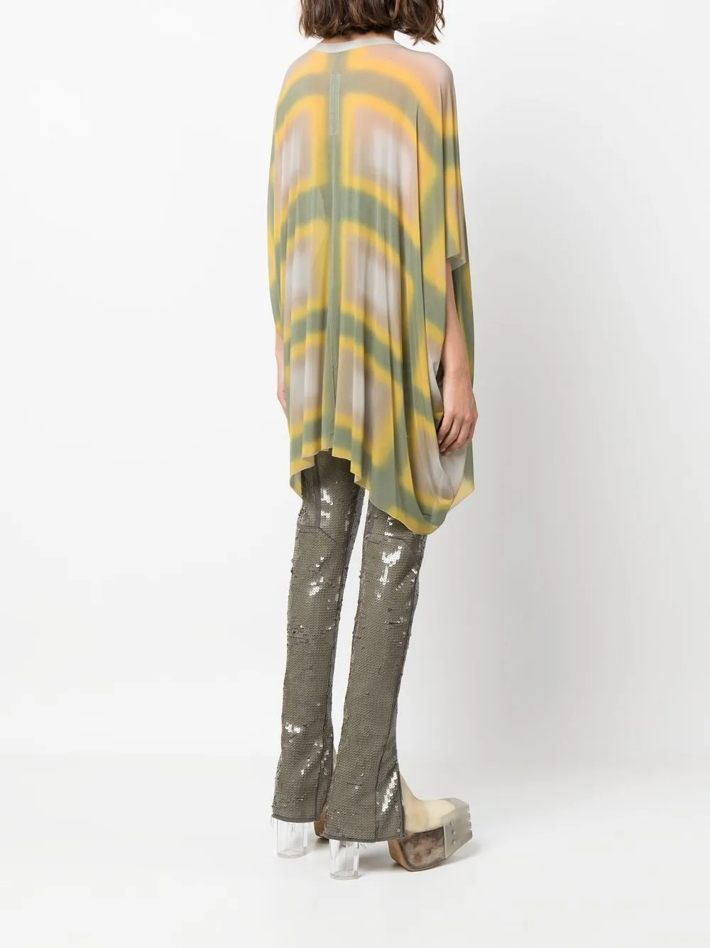 Rick Owens Gedrapeerde top Geel