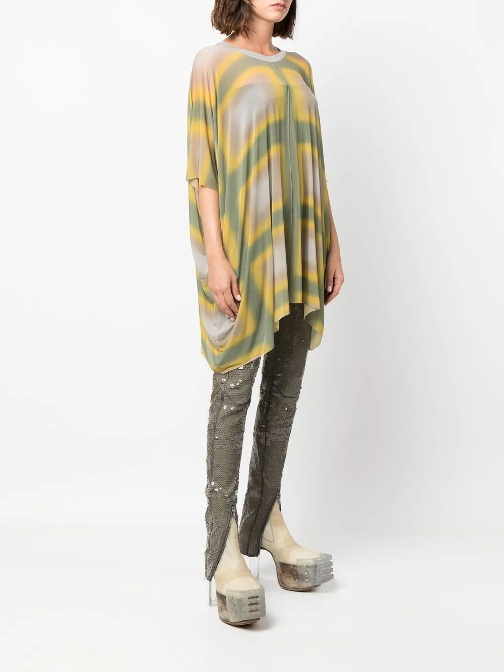 Rick Owens Gedrapeerde top Geel