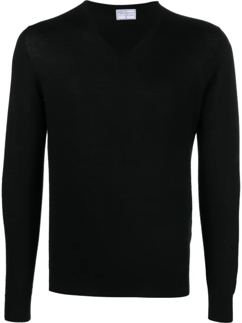 Fedeli v-neck long-sleeve jumper