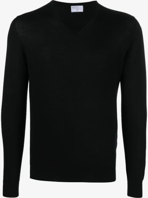 Fedeli v-neck long-sleeve jumper